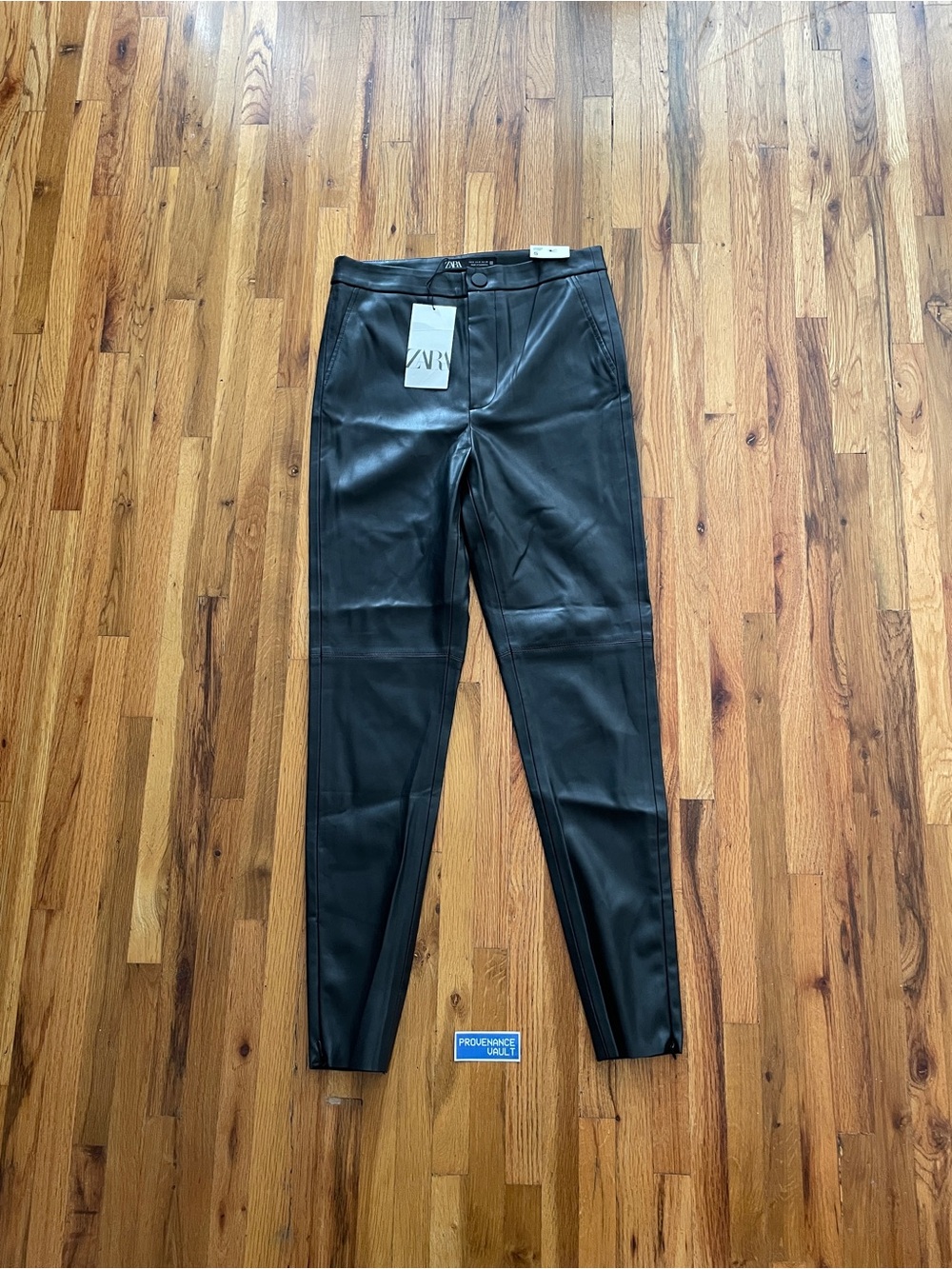 NWT Zara Faux Leather High Rise Leggings in Black